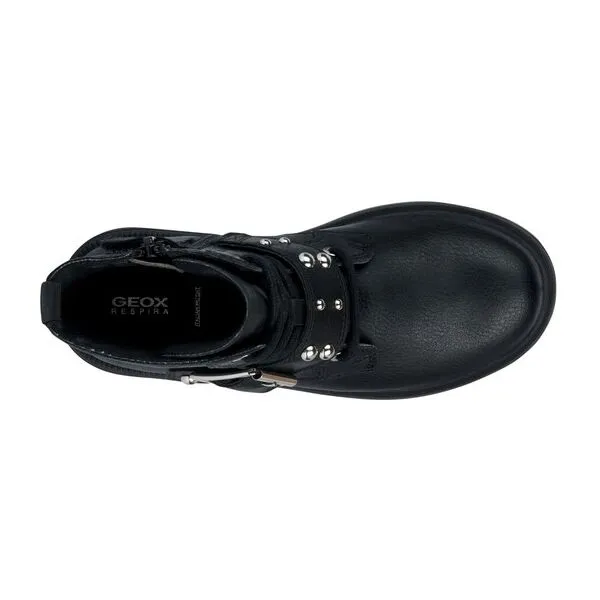 Black Girls Ankle Boots Geox Eclair - Girls