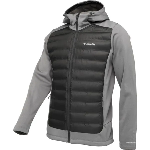 Columbia OUT-SHIELD INSULATED FULL ZIP HOODIE Pánska hybridná bunda, tmavo sivá, veľkosť