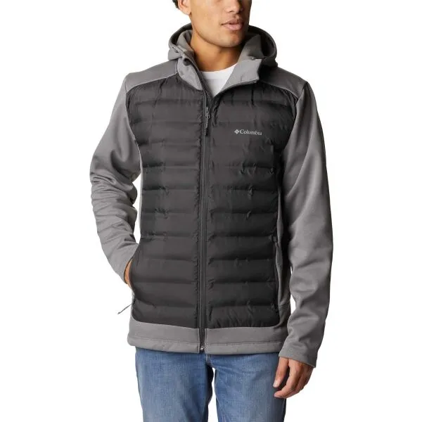 Columbia OUT-SHIELD INSULATED FULL ZIP HOODIE Pánska hybridná bunda, tmavo sivá, veľkosť