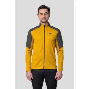 Mikina na zips Hannah Enge - harvest gold/asphalt melange