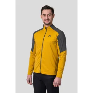 Mikina na zips Hannah Enge - harvest gold/asphalt melange