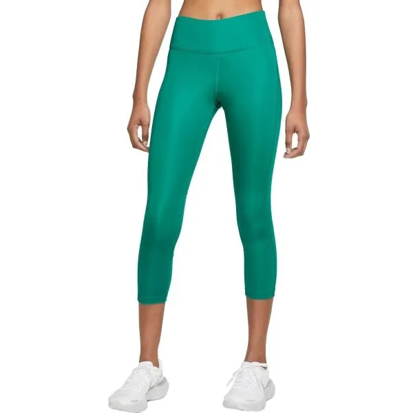 Nike DF FAST CROP W Dámske bežecké legíny, zelená, veľkosť