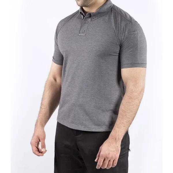 VAVWEAR TLAC01 Pánske tričko polo, tmavo sivá, veľkosť