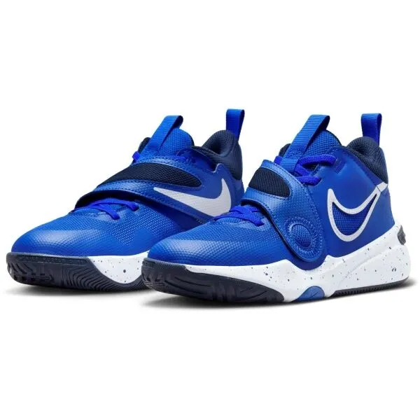 Nike TEAM HUSTLE D 11 Detská basketbalová obuv, modrá, veľkosť 36