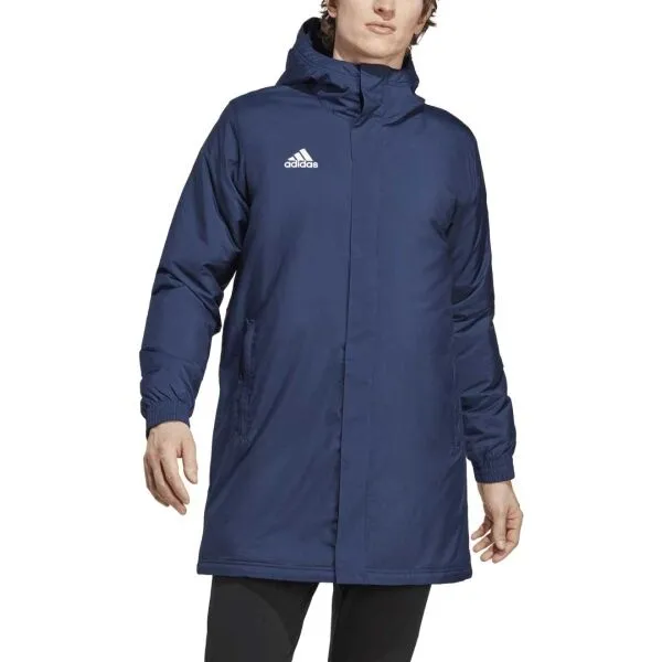 adidas ENTRADA 22 STADIUM JACKET Juniorská futbalová bunda, tmavo modrá, veľkosť
