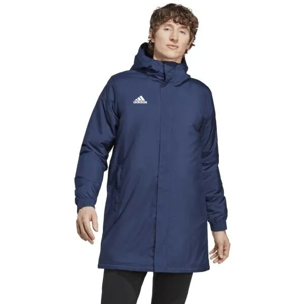 adidas ENTRADA 22 STADIUM JACKET Juniorská futbalová bunda, tmavo modrá, veľkosť