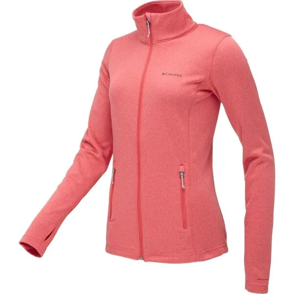 Dámska mikina na zips Columbia Park View Grid Fleece Full Zip - juicy heather