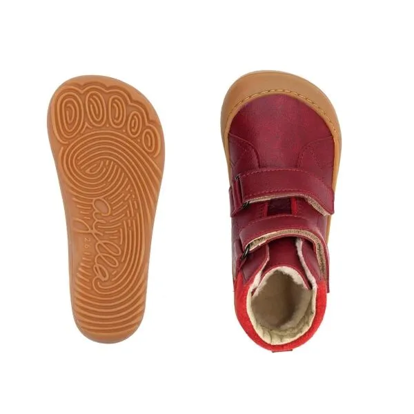 AYLLA CHIRI WT Detská barefoot obuv, červená, veľkosť