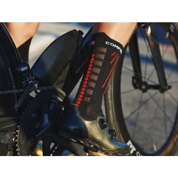 Compressport AERO SOCKS Cyklistické ponožky, čierna, veľkosť
