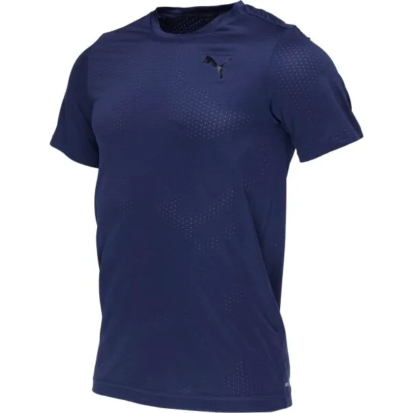 Puma TRAIN FAV BLASTER Pánske tričko, tmavo modrá, veľkosť
