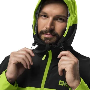 Jack Wolfskin WEILTAL 2L JKT M Pánska outdoorová bunda, reflexný neón, veľkosť