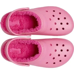 Crocs CLASSIC LINED CLOG K Dievčenská nazúvacia obuv, ružová, veľkosť 32/33