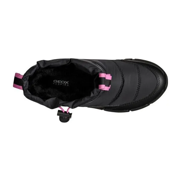 Geox J FLEXYPER G.B ABX B Dievčenská členková obuv, čierna, veľkosť