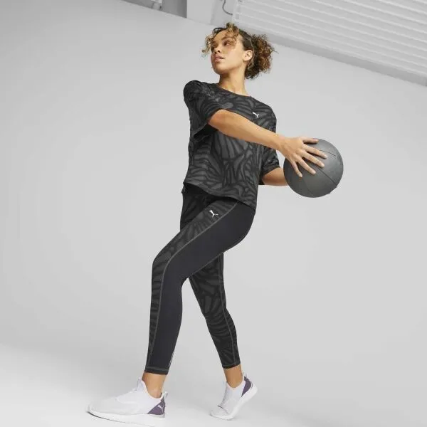 Puma TRAIN FAVORITES AOP HIGH WAIST 7/8 TIGHT Dámske legíny, čierna, veľkosť