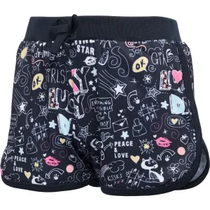 Lewro MAB Dievčenské úpletové šortky, tmavo modrá, veľkosť 116-122