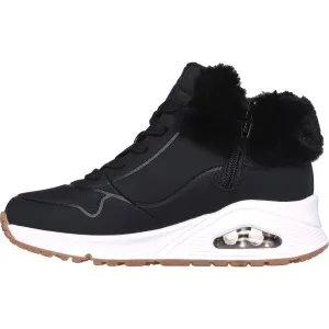 Skechers UNO RUGGED Dievčenská zateplená obuv, čierna, veľkosť