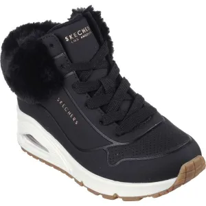 Skechers UNO RUGGED Dievčenská zateplená obuv, čierna, veľkosť