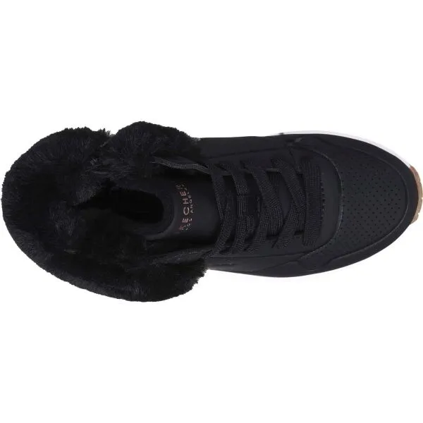 Skechers UNO RUGGED Dievčenská zateplená obuv, čierna, veľkosť