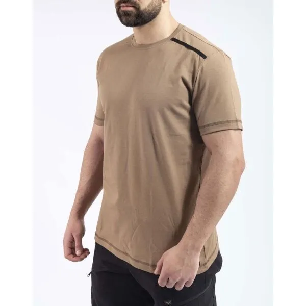 VAVWEAR BASETI03 Pánske tričko, hnedá, veľkosť