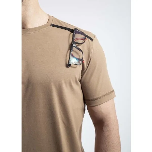 VAVWEAR BASETI03 Pánske tričko, hnedá, veľkosť