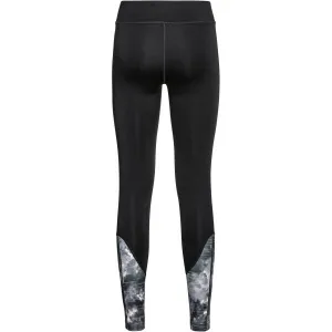 Odlo W ESSENTIAL PRINT TIGHTS Dámske bežecké legíny, čierna, veľkosť
