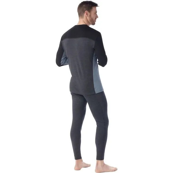 Smartwool CLASSIC THERMAL MERINO BL CRW Pánske termo tričko, čierna, veľkosť