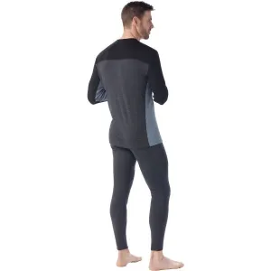 Smartwool CLASSIC THERMAL MERINO BL CRW Pánske termo tričko, čierna, veľkosť