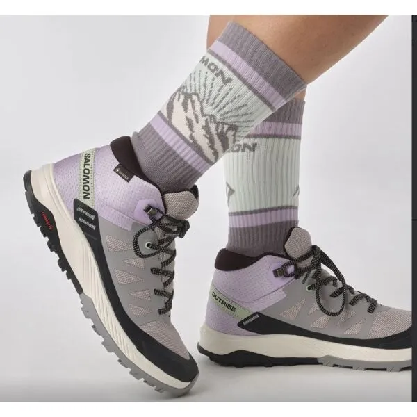 Salomon OUTRISE MID GTX W Dámska turistická obuv, sivá, veľkosť 37 1/3