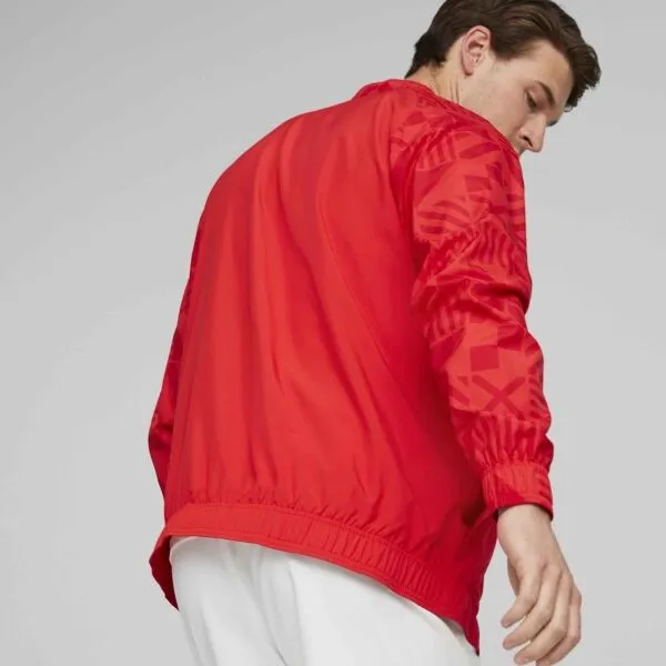 Puma SKS PREMATCH JACKET Pánska futbalová bunda, červená, veľkosť