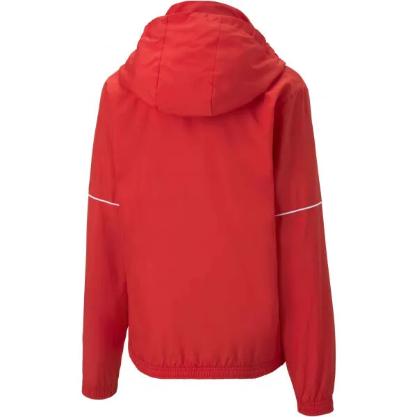 Puma TEAM GOAL RAIN JACKET JR Detská športová bunda, červená, veľkosť
