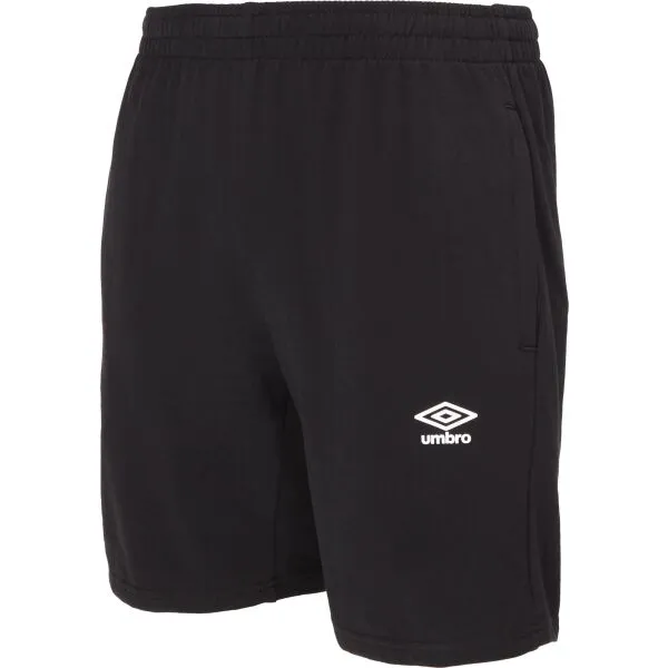 Umbro FRENCH TERRY SHORT ESSENTIALS Pánske teplákové kraťasy, čierna, veľkosť