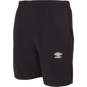 Umbro FRENCH TERRY SHORT ESSENTIALS Pánske teplákové kraťasy, čierna, veľkosť