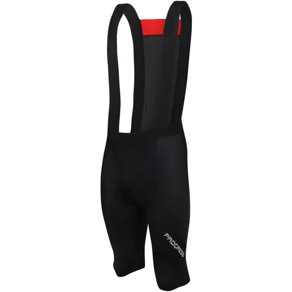 PROGRESS GIRO SHORTS BIB Pánske cyklistické kraťasy, čierna, veľkosť