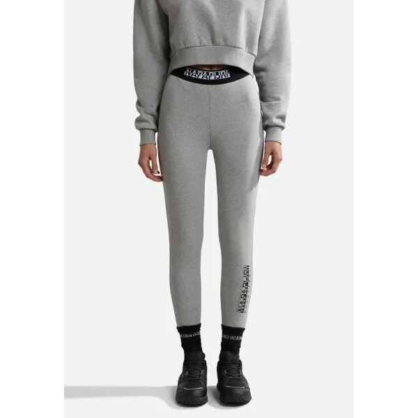 Napapijri M-BOX LEGGINGS 4 Dámske legíny, sivá, veľkosť