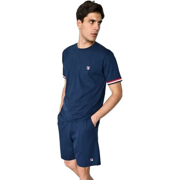 Fila FPS1135 Jersey Stretch T-Shirt / French Terry Pant Navy M Fitness bielizeň