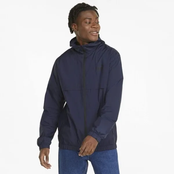 Puma ESS SOLID WINDBREAKER Pánska bunda, tmavo modrá, veľkosť