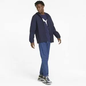 Puma ESS SOLID WINDBREAKER Pánska bunda, tmavo modrá, veľkosť