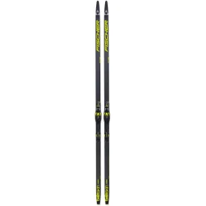 Fischer TWIN SKIN SUPERIOR MEDIUM SET + BDG RACE CLASSIC Bežecké lyže na klasiku so stúpacími pásmi, tmavo sivá, veľkosť