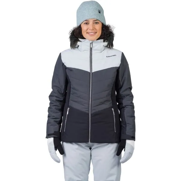 Hannah NIQUE Dámska lyžiarska bunda, tmavo sivá, veľkosť
