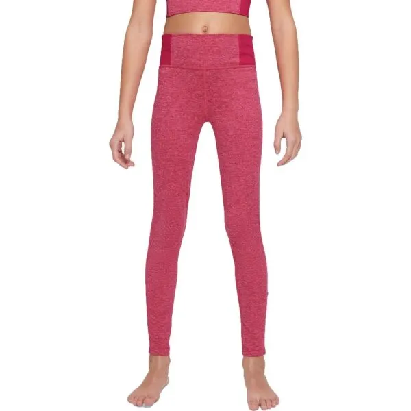 Nike YOGA DF LEGGING Dievčenské legíny, ružová, veľkosť