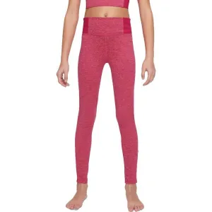 Nike YOGA DF LEGGING Dievčenské legíny, ružová, veľkosť