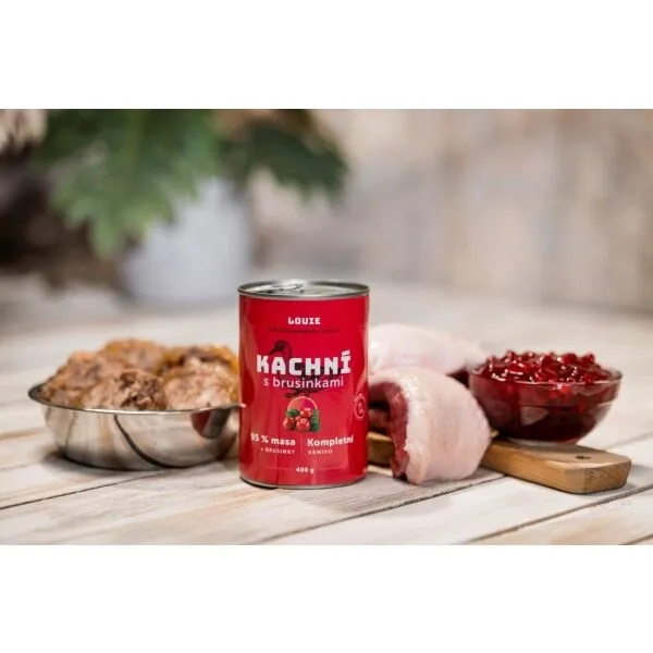 LOUIE KAČACIE S BRUSNICAMI 200 G Konzerva pre psov, , veľkosť 200 G
