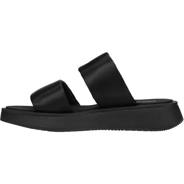 Calvin Klein SLIDE DOUBLE STRAP Dámske šľapky, čierna, veľkosť