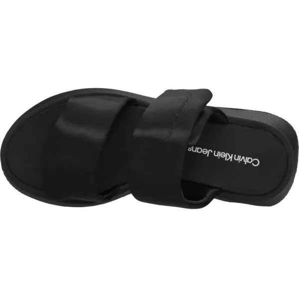Calvin Klein SLIDE DOUBLE STRAP Dámske šľapky, čierna, veľkosť
