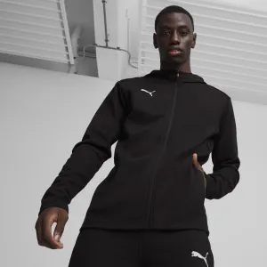 Puma TEAMFINAL CASUALS HOODED JACKET Pánska športová mikina, čierna, veľkosť