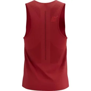 Compressport PRO RACING SINGLET M Pánske bežecké tielko, červená, veľkosť