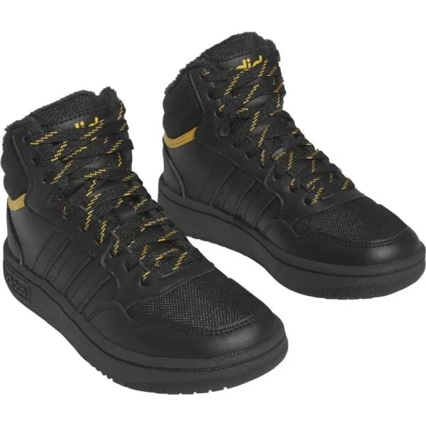 adidas HOOPS 3.0 MID K Chlapčenské členkové tenisky, čierna, veľkosť