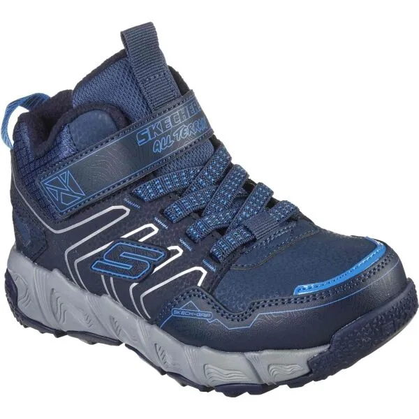 Skechers VELOCITREK-COMBEX Detská zateplená obuv, modrá, veľkosť