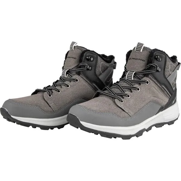 ALPINE PRO CONOB Pánska outdoorová obuv, sivá, veľkosť