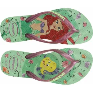 HAVAIANAS KIDS SLIM PRINCESS Dievčenské žabky, svetlo zelená, veľkosť 29/30
